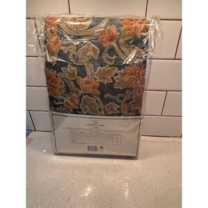 Essential Home Floral Cotton Tablecloth Oblong 60x84 Fall Leaf Print Kmart NEW